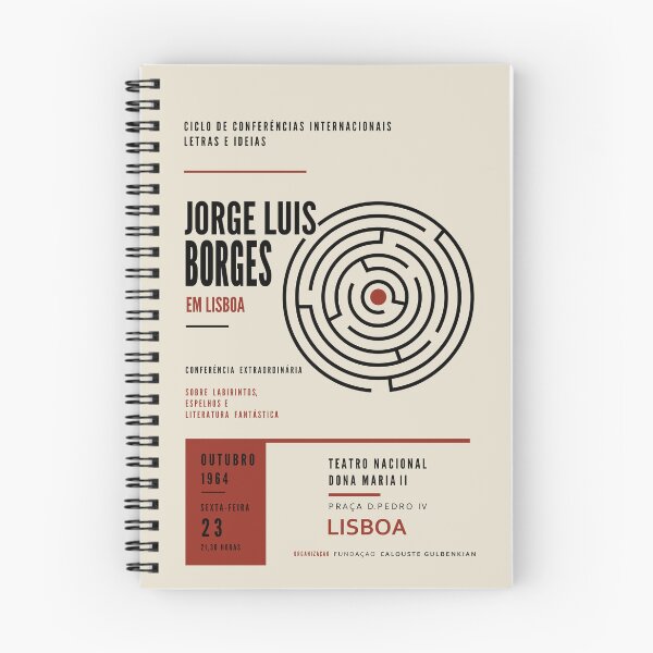Item preview, Jorge Luis Borges Fictional Lecture Poster | Minimalist Literary Wall Art designed and sold by FULLER FACTORY.