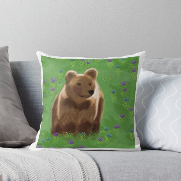 Artikelvorschau, Braunbär im Blumen entworfen und verkauft von ArtsySpencer.