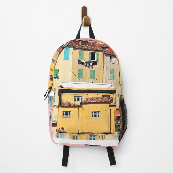 Item preview, Colorful old buildings in Menton city, France, summertime designed and sold by goceris.