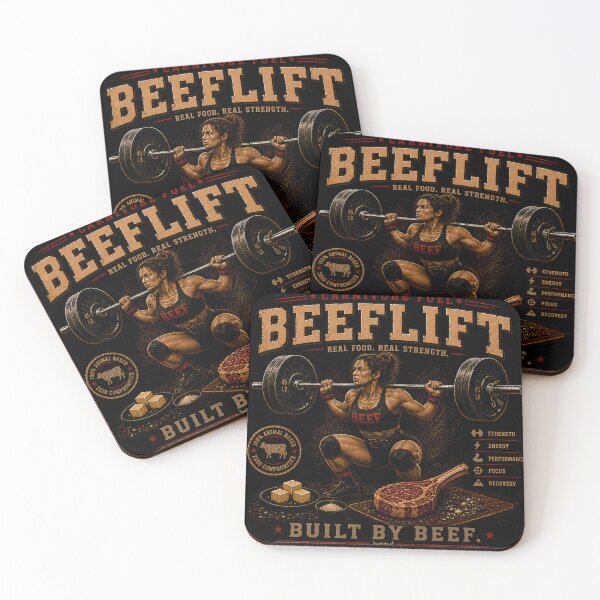 Item preview, BEEFLIFT – Built by Beef Carnivore Back Squat T-Shirt designed and sold by Chaos & Charm Studio.