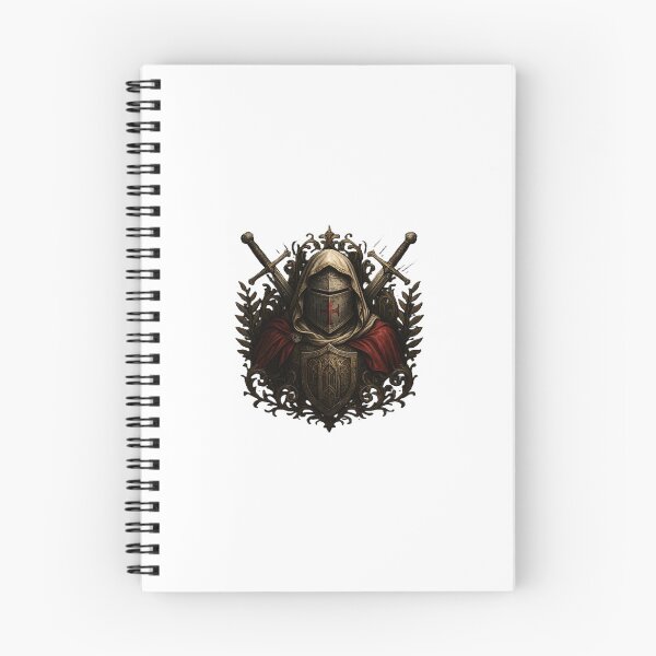 Item preview, Medieval Templar Knight – Gothic Heraldic Design, Red Cross, Crossed Swords & Golden Shield designed and sold by SpitfireDesign.