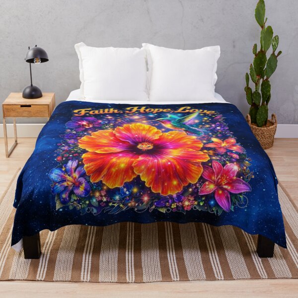 Item preview, Faith, Hope, Love – Cosmic Hibiscus and Hummingbird Harmon designed and sold by MysticOzzy.