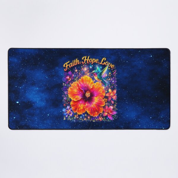 Item preview, Faith, Hope, Love – Cosmic Hibiscus and Hummingbird Harmon designed and sold by MysticOzzy.