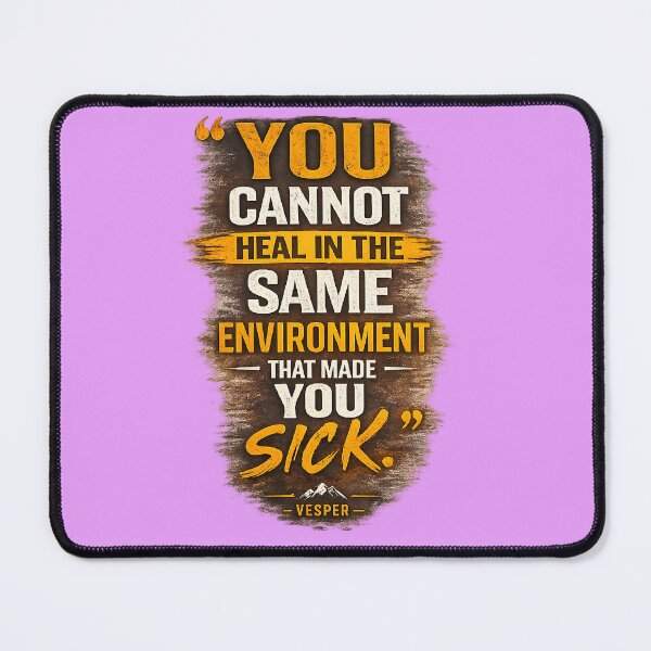 Item preview, Healing Quote Typography | You Cannot Heal in the Same Environment designed and sold by EvergreenThread.