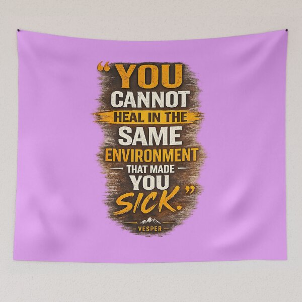 Item preview, Healing Quote Typography | You Cannot Heal in the Same Environment designed and sold by EvergreenThread.