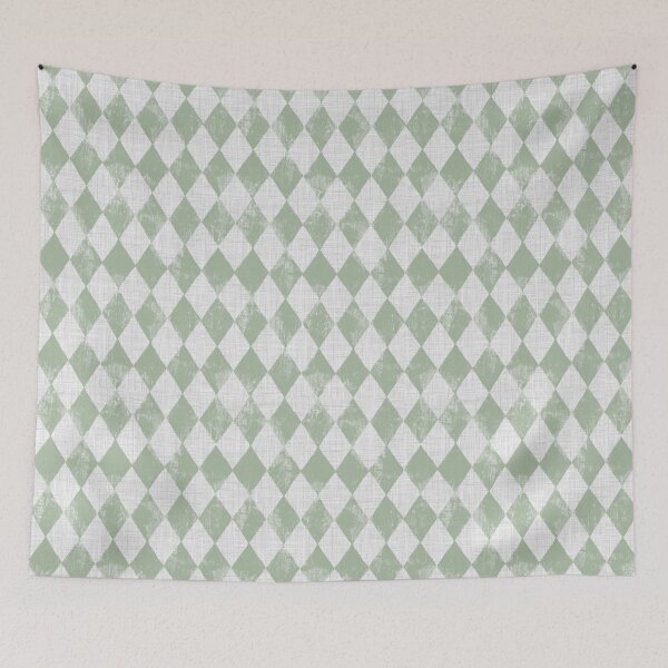 Item preview, Misty Sage Linen Argyle Pattern designed and sold by caladayart.