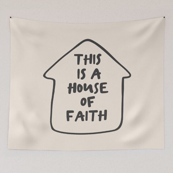 Item preview, This Is A House Of Faith: Minimalistic Christian Bible Study Art designed and sold by oneofthesedayys.