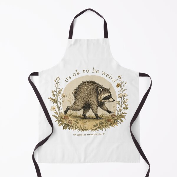 Item preview, It's Okay To Be Weird Jimothy Funny Raccoon Floral Vintage Design designed and sold by DienesAngele.