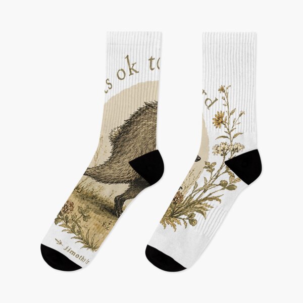 Item preview, It's Okay To Be Weird Jimothy Funny Raccoon Floral Vintage Design designed and sold by DienesAngele.