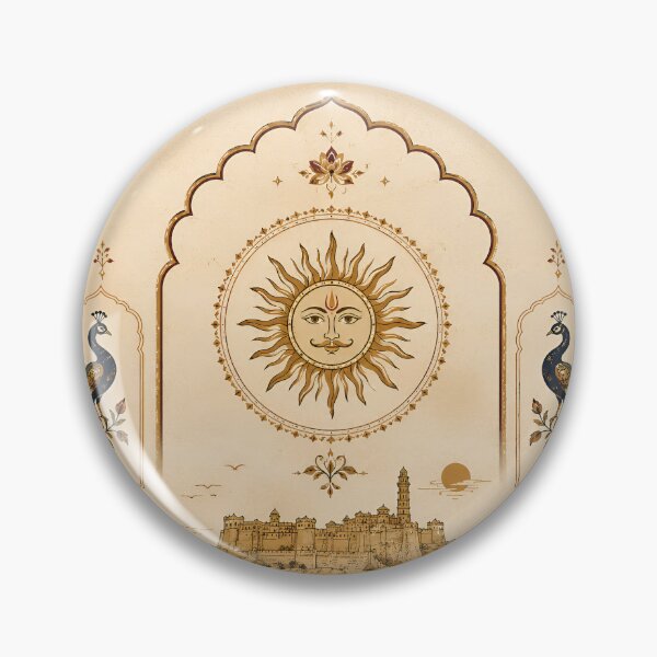 Item preview, Royal Rajput Heritage Sun Emblem designed and sold by RajRang.