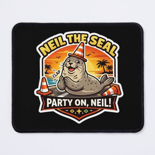 Item preview, Party on Neil – Neil the Seal designed and sold by Sloyar.