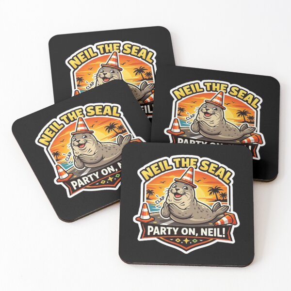 Item preview, Party on Neil – Neil the Seal designed and sold by Sloyar.