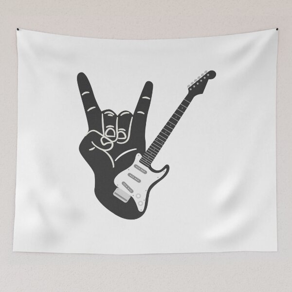 Item preview,  Heavy metal electric guitar with devil horns characters designed and sold by peter2art.