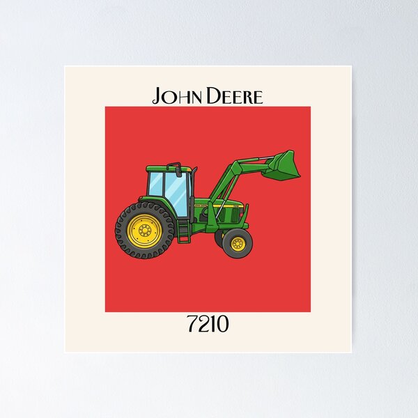 Item preview, John Deere 7210 Vintage Tractor Poster designed and sold by Dimensionality.