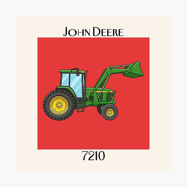 Item preview, John Deere 7210 Vintage Tractor Poster designed and sold by Dimensionality.