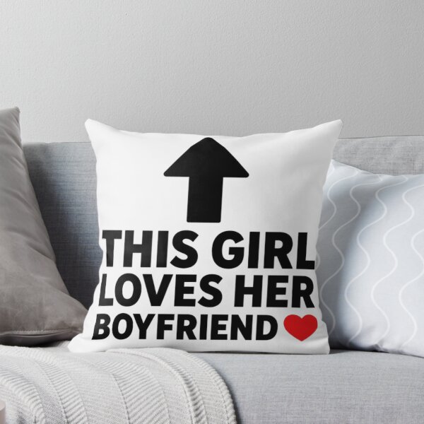 Item preview, This Girl Loves Her Boyfriend ❤️ | Funny Girlfriend T-Shirt & Sticker designed and sold by FuzzDrive.