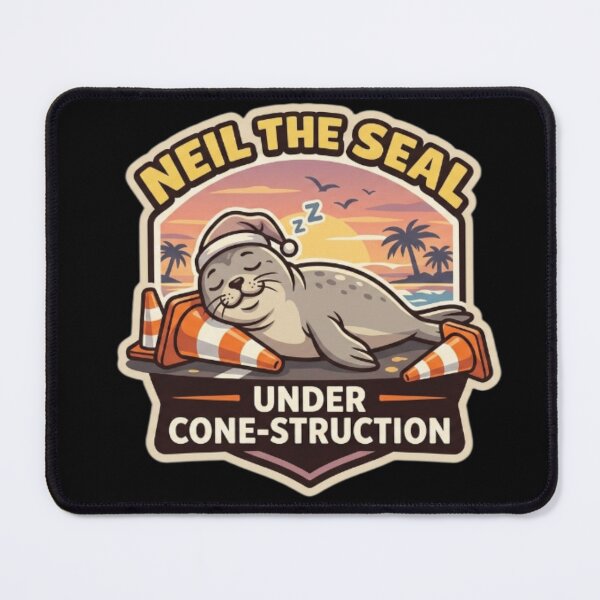 Item preview, Under Cone-struction – Neil the Seal designed and sold by Sloyar.