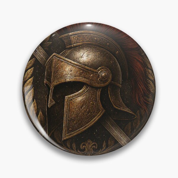 Item preview, Roman Helmet, Crossed Swords, Bronze Laurel Wreath — Ancient Warrior Design designed and sold by SpitfireDesign.