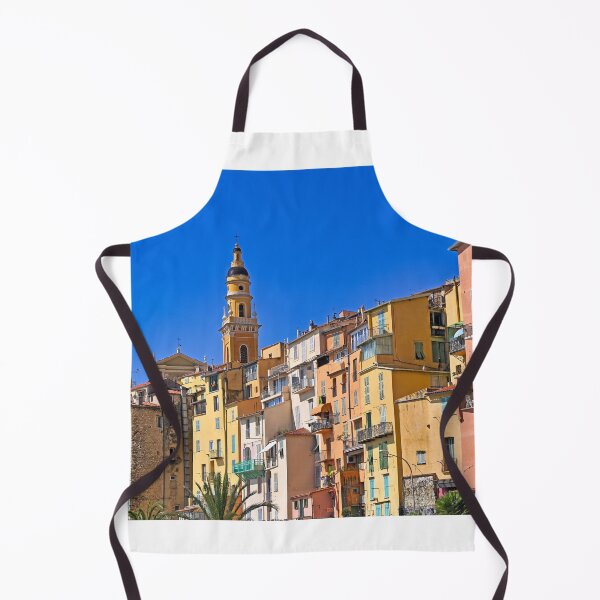Item preview, Church towers and colorful old buildings in Menton city, France, summertime designed and sold by goceris.