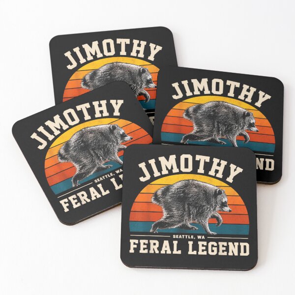 Item preview, Jimothy Seattle Feral Legend Funny Raccoon Retro Sunset Vintage Design designed and sold by DienesAngele.