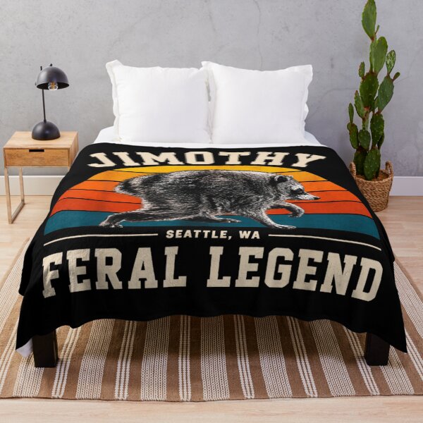 Item preview, Jimothy Seattle Feral Legend Funny Raccoon Retro Sunset Vintage Design designed and sold by DienesAngele.