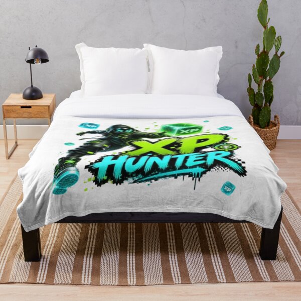 Aperçu de l'œuvre Autocollant XP HUNTER Gaming | Design streetwear néon pour gamers et e-sport créée et vendue par Stylestickers55.