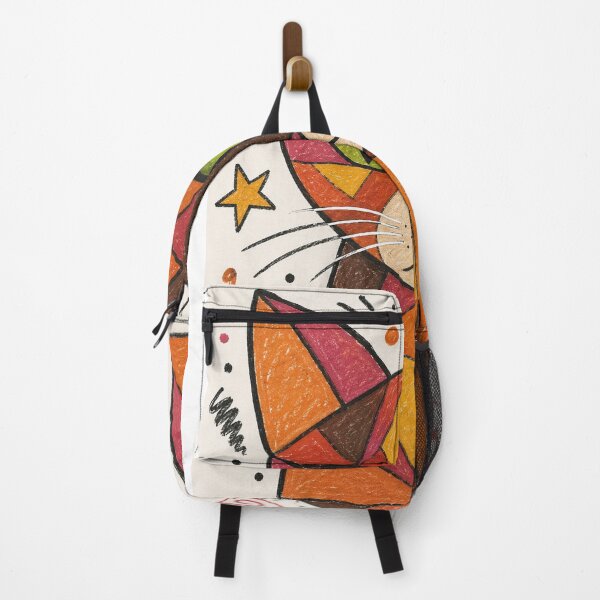 Item preview, Geometric Doodle Cat – Modern Patchwork Feline Illustration designed and sold by fateh236.