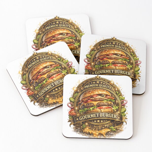 Item preview, Premium Gourmet Burger Badge | Classic Cheeseburger Vintage Restaurant Sticker designed and sold by irfanshikh.