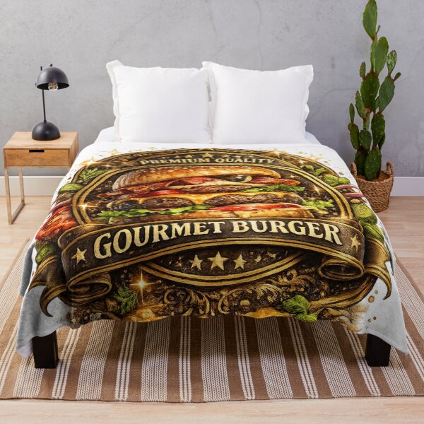 Item preview, Premium Gourmet Burger Badge | Classic Cheeseburger Vintage Restaurant Sticker designed and sold by irfanshikh.