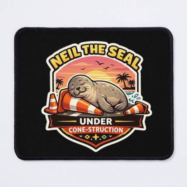 Item preview, Under Cone-struction – Neil the Seal designed and sold by Sloyar.