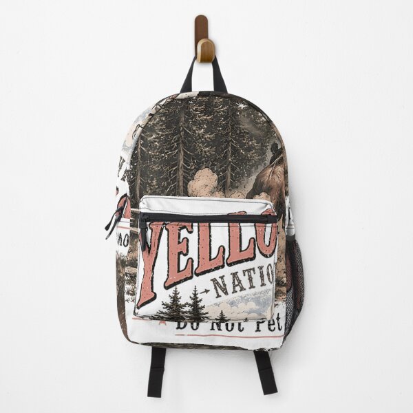 Item preview, Yellowstone Bison Attack Funny National Park Wildlife Warning Vintage Design designed and sold by WilliaMaler.