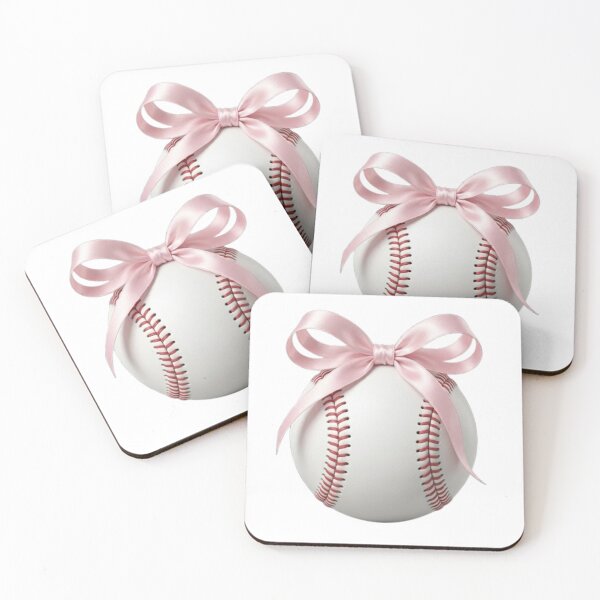 Item preview, Cute baseball with pink bow designed and sold by LabProShop.