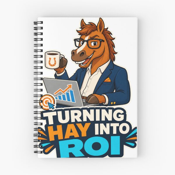 Item preview, Funny Marketing Horse Turning Hay Into ROI designed and sold by Kolibra.