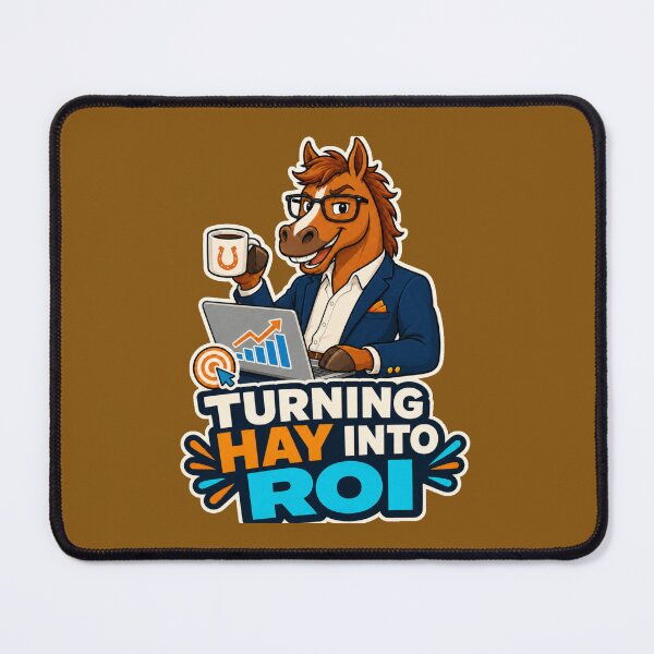 Item preview, Funny Marketing Horse Turning Hay Into ROI designed and sold by Kolibra.
