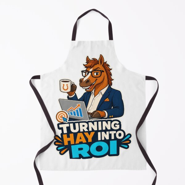 Item preview, Funny Marketing Horse Turning Hay Into ROI designed and sold by Kolibra.