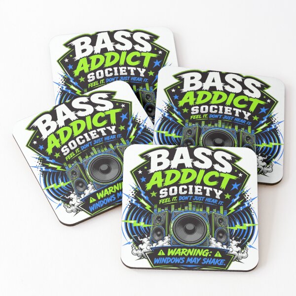 Item preview, Bass Addict Society - Warning Windows May Shake EDM Subwoofer designed and sold by WearTheVibe Store.