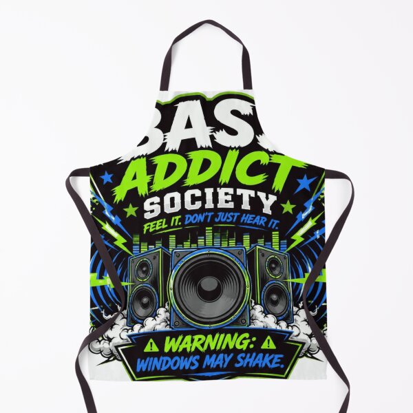 Item preview, Bass Addict Society - Warning Windows May Shake EDM Subwoofer designed and sold by WearTheVibe Store.