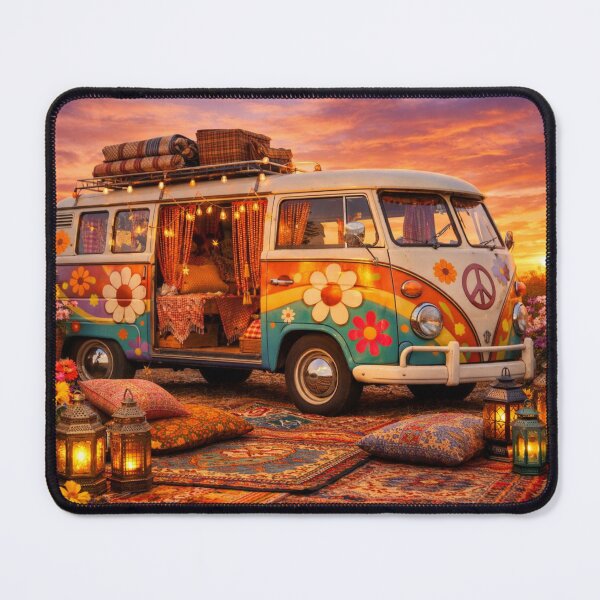 Item preview, Retro Flower Power Van designed and sold by H A R L E I G H .
