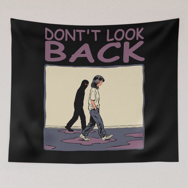 Item preview, Don't Look Back Retro Anime Horror designed and sold by SakuraHaven.