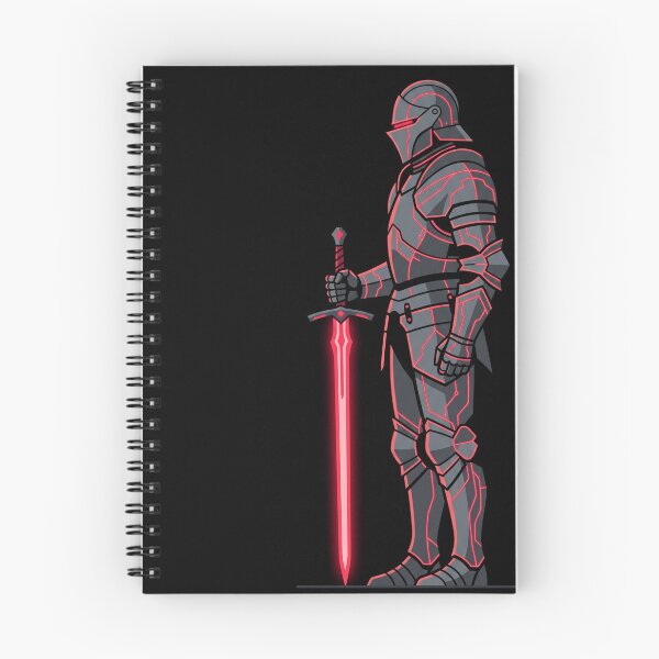 Item preview, Cybernetic Neon Knight Futuristic Dark Fantasy Warrior designed and sold by Pride Emblem Prints.