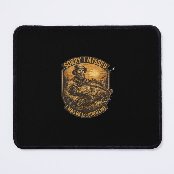Item preview, Sorry I Missed I Was On The Other Line – Vintage Fisherman Design Humor Perfect Gift for Fishing Enthusiasts designed and sold by SpitfireDesign.
