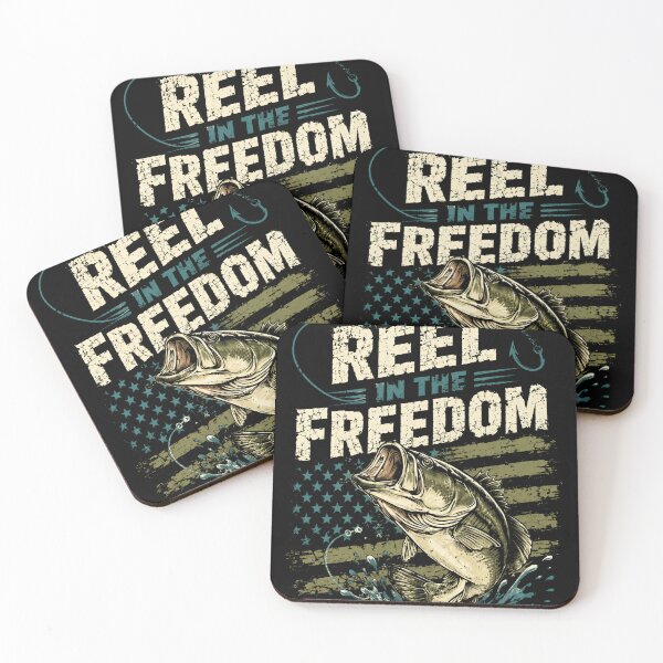 Item preview, Reel In The Freedom Live Free Fish Hard Patriotic Fishing Angler Fisherman designed and sold by SkeletonsDanger.