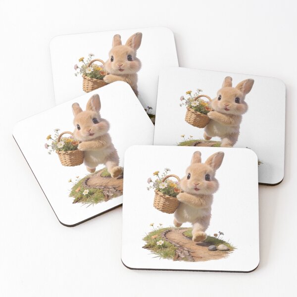 Item preview, Little Bunny with Wildflowers designed and sold by Helenaphotoart.