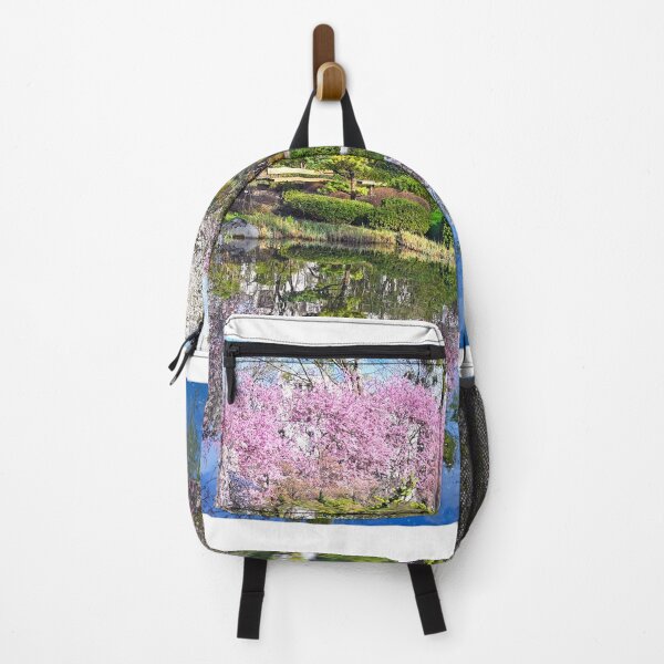 Item preview, Blossoming trees are reflected in the water, Setagaya Park in Vienna, springtime designed and sold by goceris.