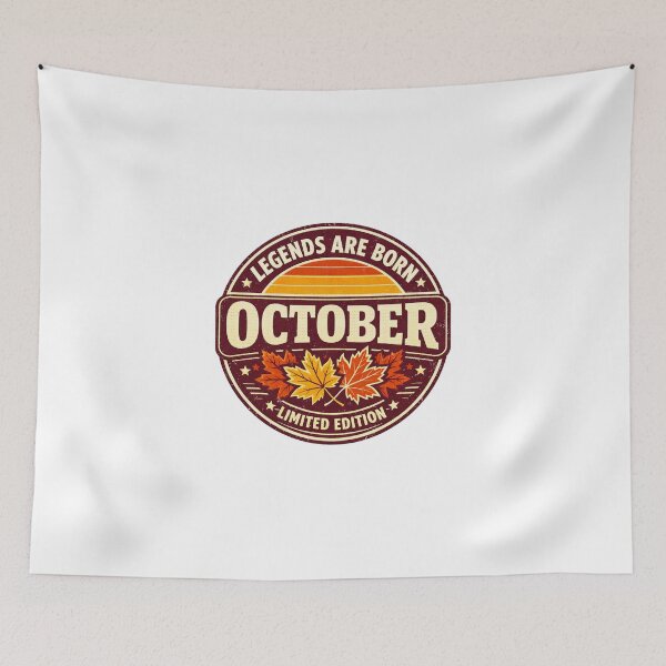 Item preview, Legends Are Born in October | Funny October Birthday Typography T-Shirt designed and sold by rushaib.