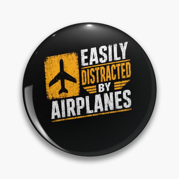 Item preview, Easily Distracted By Airplanes Aviation Pilot Enthusiast designed and sold by SkeletonsDanger.