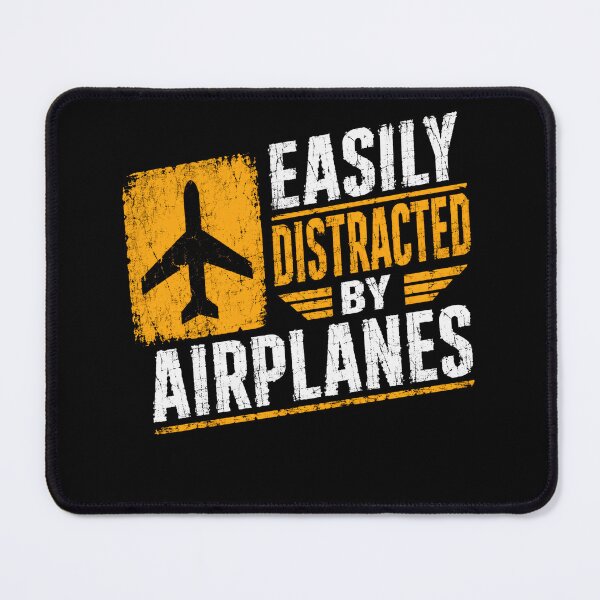 Item preview, Easily Distracted By Airplanes Aviation Pilot Enthusiast designed and sold by SkeletonsDanger.