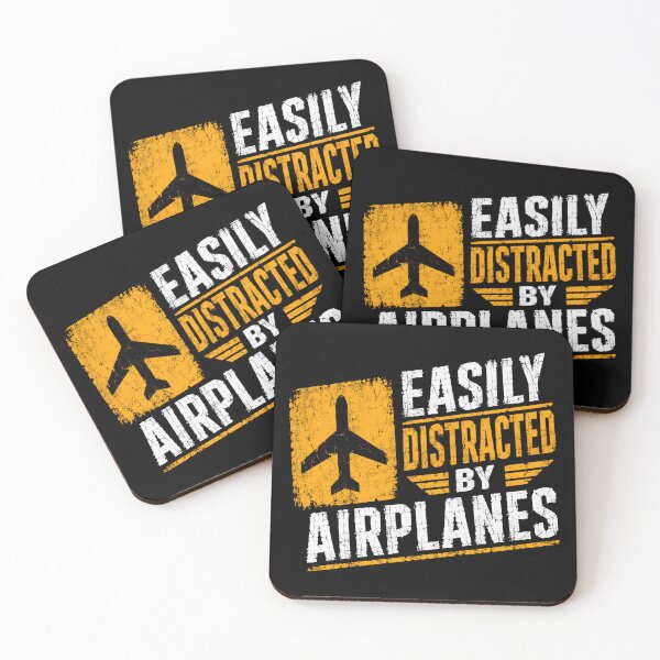 Item preview, Easily Distracted By Airplanes Aviation Pilot Enthusiast designed and sold by SkeletonsDanger.
