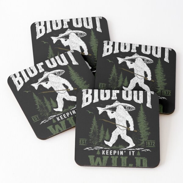 Item preview, Bigfoot Keepin' It Wild & Fishin' Sasquatch Outdoorsman Fisherman Legend designed and sold by SkeletonsDanger.