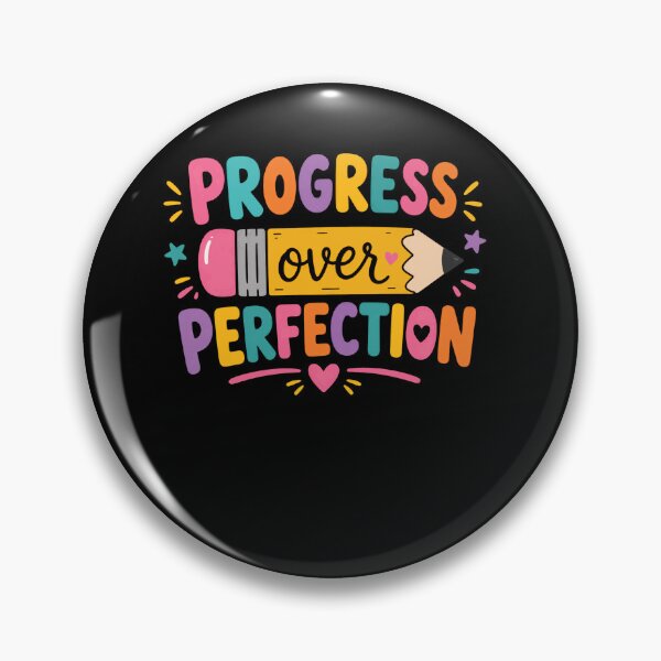 Item preview, Progress Over Perfection Growth Mindset Motivation Student Teacher Learner designed and sold by SkeletonsDanger.